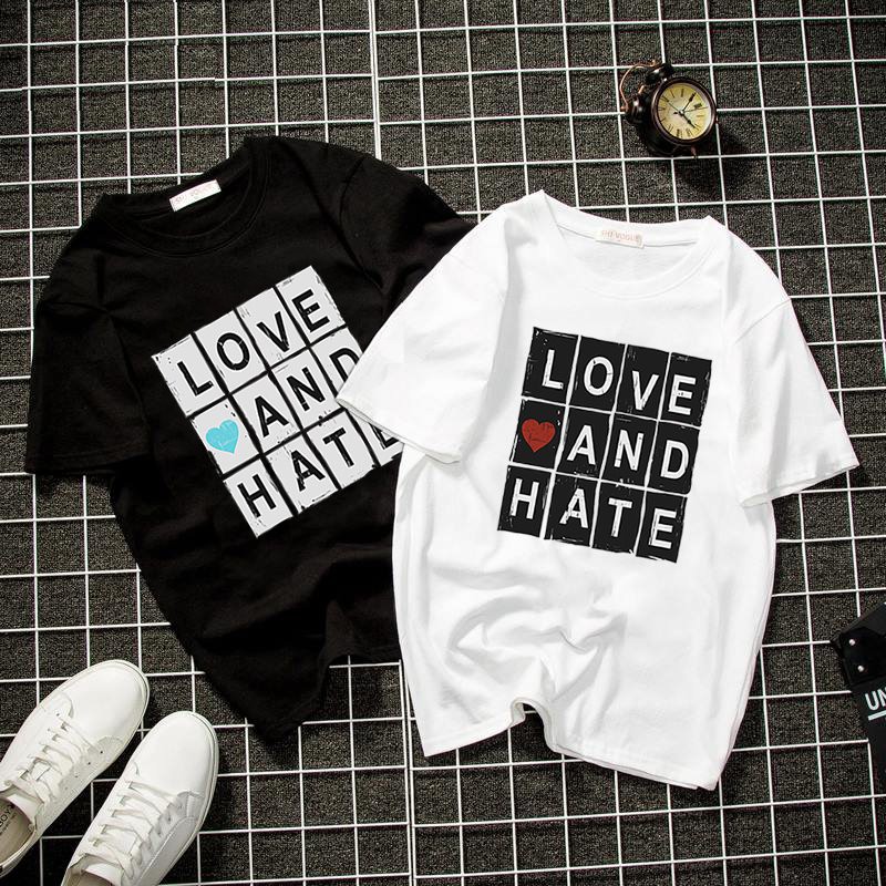 Áo thun unisex form rộng chữ kiểu cá tính vải dày mịn 2019T2179