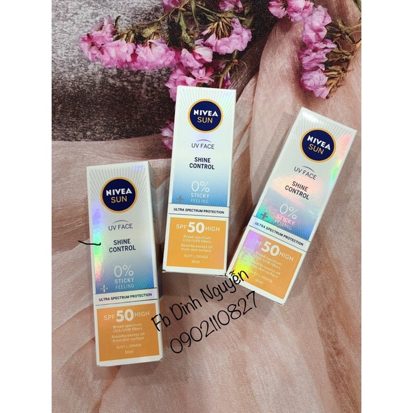 (Hàng Úc)Kem Chống Nắng Nivea UV Face Shine Control SPF50+