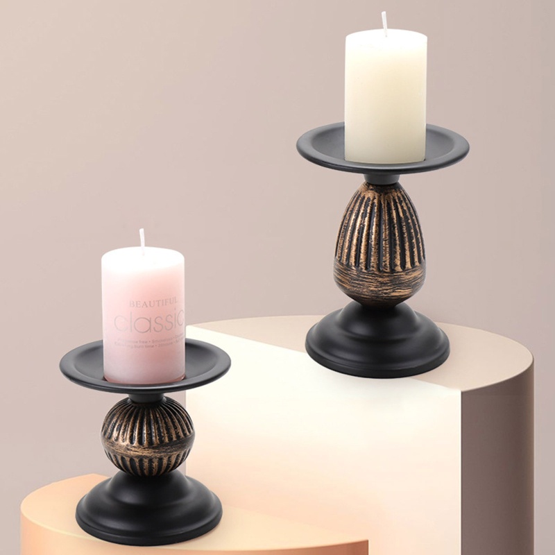 Giá Đỡ Đèn Cầy Bằng Kim Loại Phong Cách Châu Âu Cổ Điển Size S L Trang Trí Bàn Ăn / Tiệc Cưới