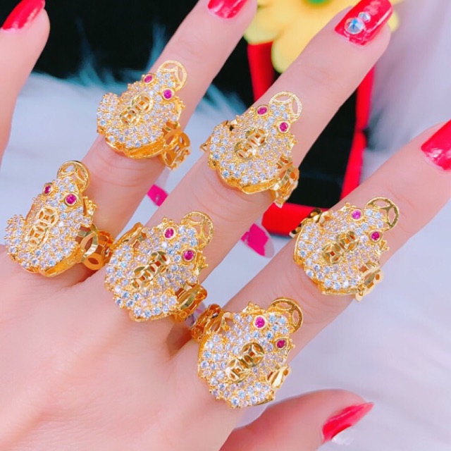 Nhẫn nữ kiểu con cóc ngậm đồng tiền