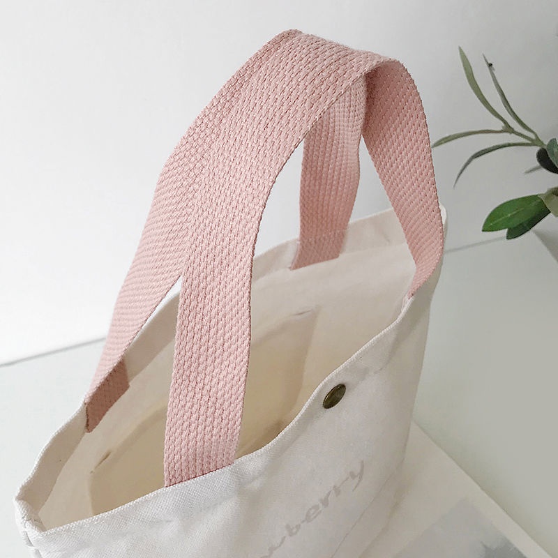 Túi Vải Canvas Mini In Họa Tiết Hoạt Hình Dễ Thương Dành Cho Nữ