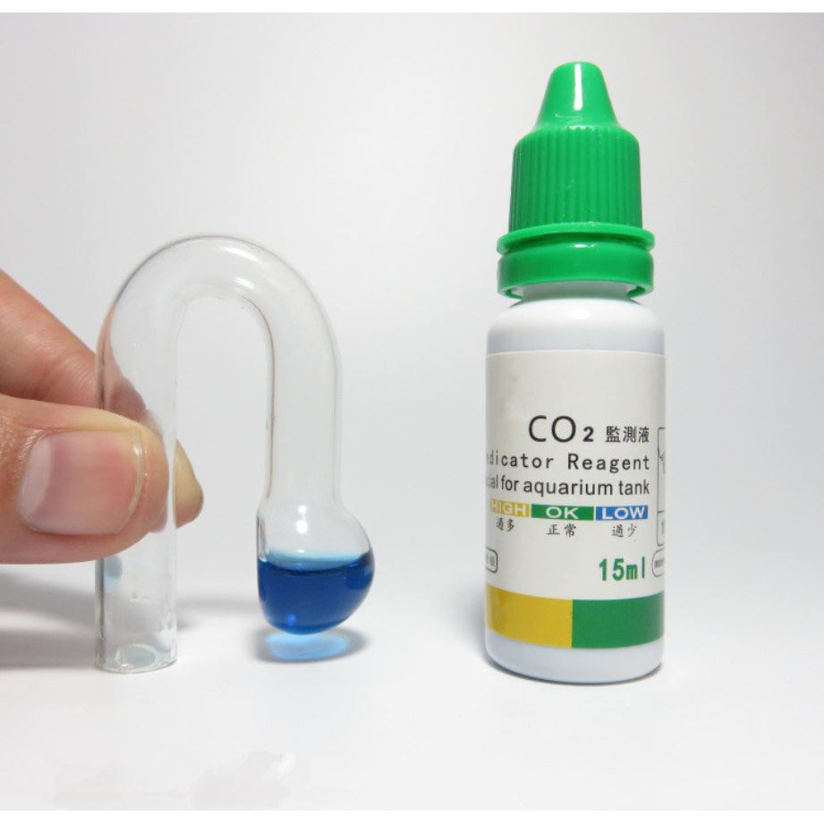 CO2 Drop Checker | Bộ Test CO2 Treo Thành Bể - Kiểu Giọt Nước  [Phễu + Dung dịch] | Kiểm Tra Nồng Độ CO2 Cho Bể Thuỷ Sin