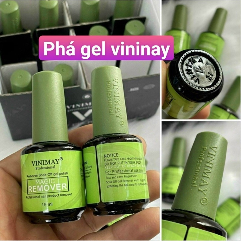 Phá gel vinimay chữ nổi,nước phá Sơn gel vinimay chính hãng 15ml