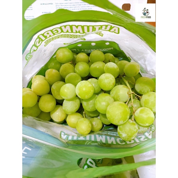 Nho xanh không hạt Autumn Crisp  1kg- Hàng Air mới
