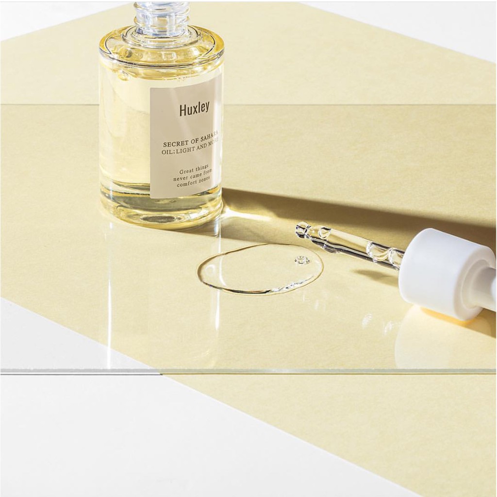 Tinh dầu dưỡng ẩm sâu làm sáng da Huxley Oil; Light and More