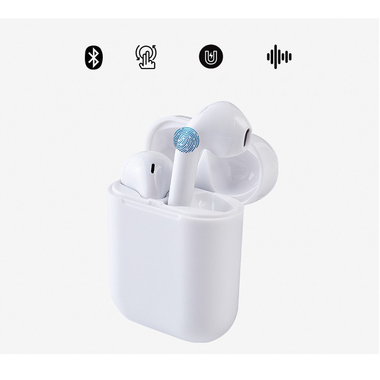 Tai nghe bluetooth i12 tws bluetooth 5.0 cảm biến vân tay