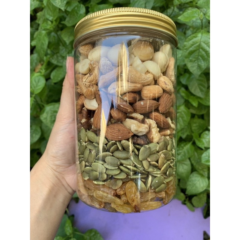 500gr 5 loại cao cấp hạt mix với nho khô