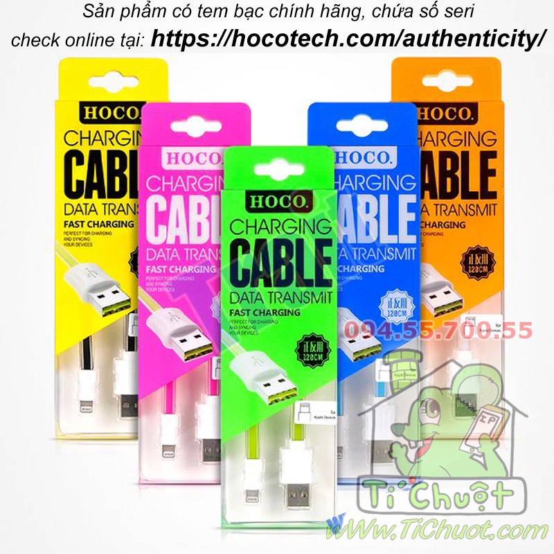 Cáp Light.ning HO.CO UPL07 JELLY Dây Dẻo Chống Gãy Cắm Được 2 Mặt USB