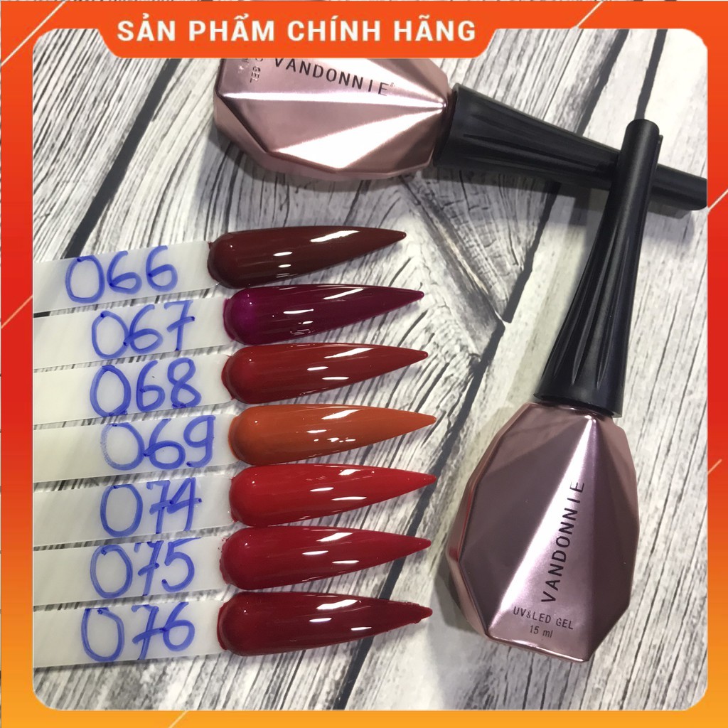 Sơn gel VANDONNIE màu 066-076 tông đỏ Thiên Di Nail