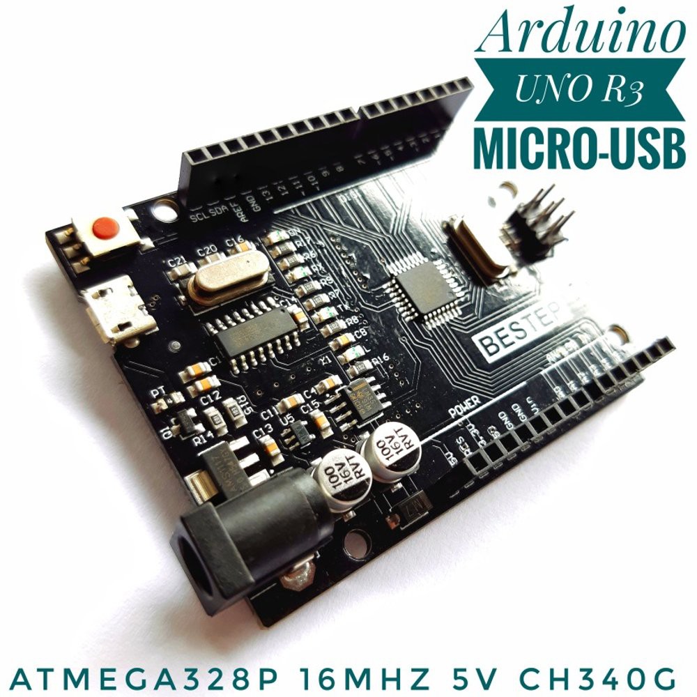 Bảng Mạch Arduino Uno R3 Atmega328 Micro Usb Phiên Bản Đen