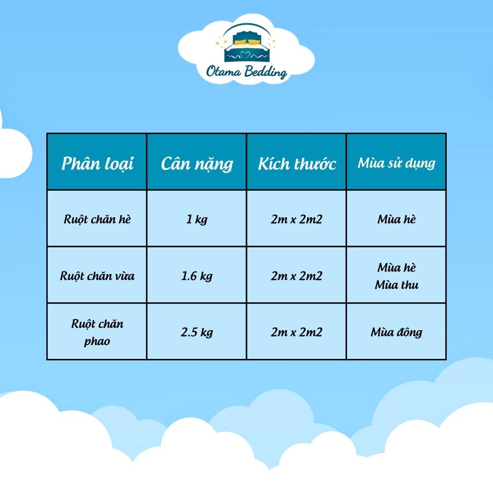 Ruột chăn siêu nhẹ ruột chăn phao đông hè cao cấp khách sạn - Otama Bedding