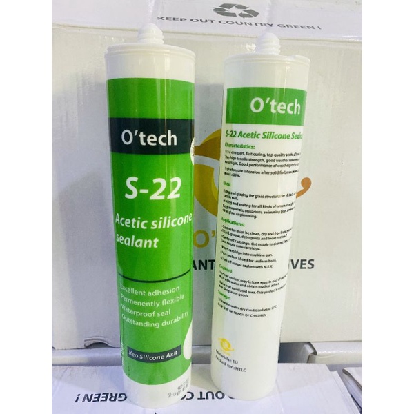 Keo silicone Acetic Sealant tính Axit S22 O'tech Việt Nam chất lượng tương đương keo silicon Apollo A300