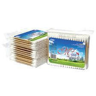 TĂM BÔNG Y TẾ CÁN GỖ MISU TÚI 100 CÂY