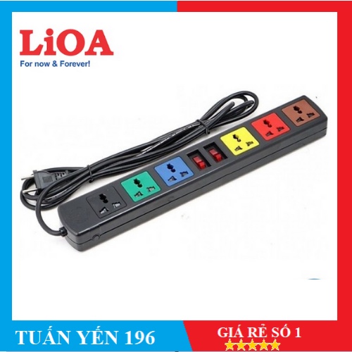 Ổ cắm kéo dài đa năng 6D52N  dây dài 5m kiểu dáng sang trọng hiện đại