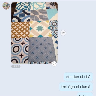 Ảnh chụp thật decal gạch bông
