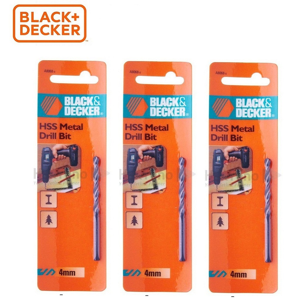 Mũi khoan sắt BLACK&DECKER A8068 HSS 4mm