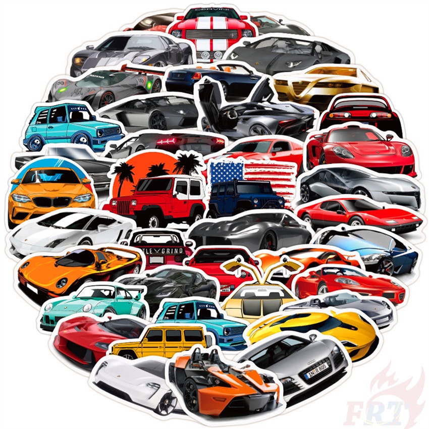100Pcs/Set ❉ HellaFlush - SuperRun Supercar &amp; Hot Rod Series A Stickers ❉ JDM Racing Cars DIY Fashion Waterproof Decals Doodle Stickers