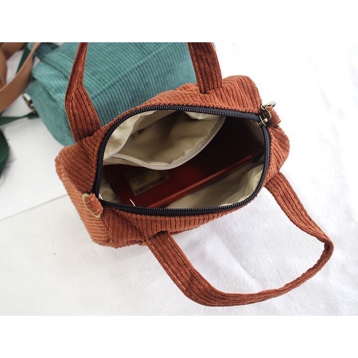 Túi xách nữ túi đeo chéo nữ mini chất nhung tăm đẹp đi chơi đi du lịch cao cấp thời trang hàn quốc dễ thương giá rẻ