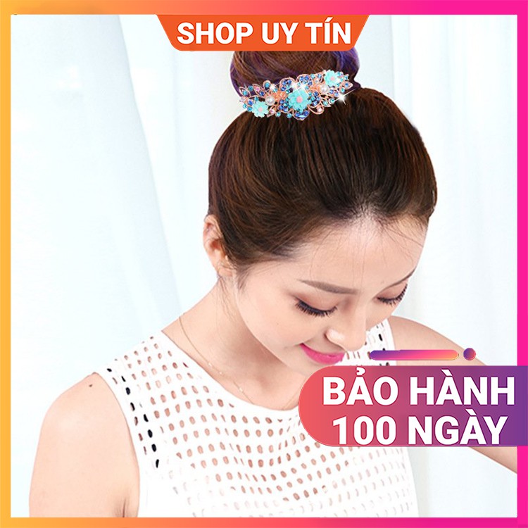 Kẹp tóc đính đá cao cấp cho người trung niên sang trọng iLita - Cặp búi cài tóc Hàn Quốc cho mẹ, bà lớn tuổi, người già