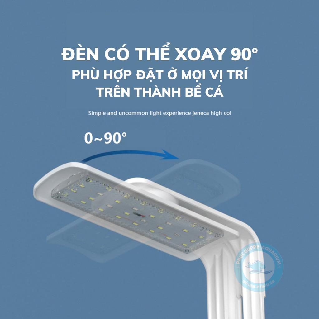 Đèn Led Kẹp Xoay Góc 90° JENECA D-9/D-11/D-13  | Đèn Led Siêu Sáng Cho Bể Cá Thuỷ Sinh
