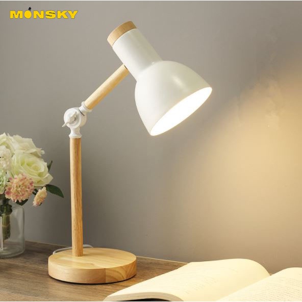 Đèn bàn MONSKY ZAPIT hiện đại để bàn làm việc, bàn học tiện dụng - kèm bóng LED .