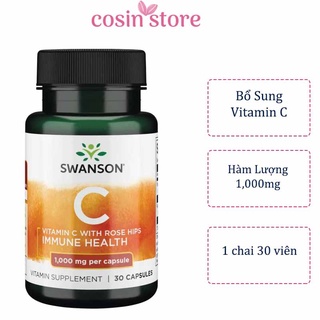 Viên Uống Vitamin C Swanson 1000mg 30 viên