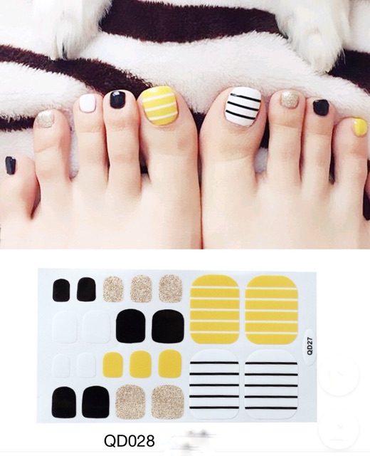 Set dán móng chân nghệ thuật nhiều màu - có ngay bộ móng đẹp trong 5 phút (Nail wraps / Nail stickers) - CAM CAM