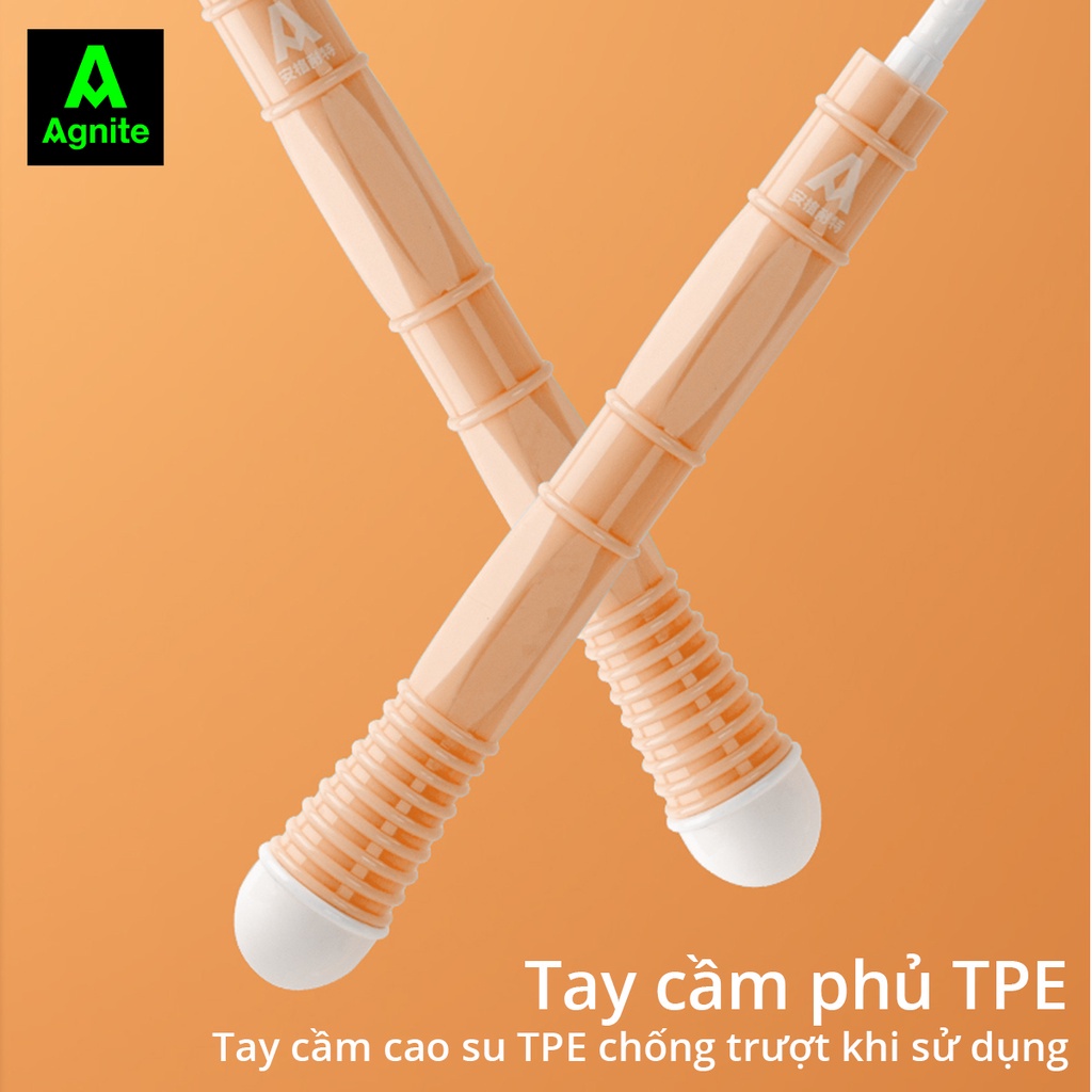 Dây nhảy chuỗi hạt F4139 chuyên dụng tập luyện tốc độ và kỹ năng, skill, TRICKS. Jump Rope VN - Agnite - vpp Diệp Lạc