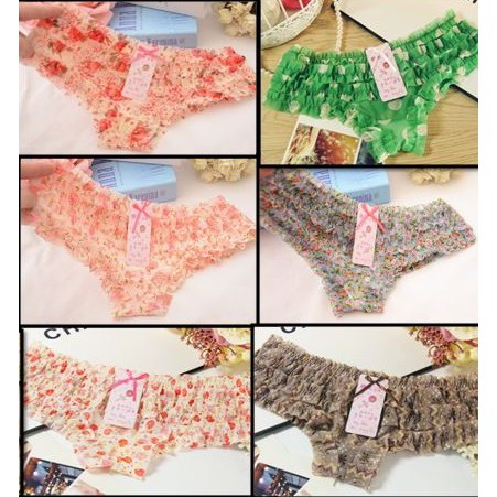 Combo sỉ quần quần lót nữ chấm bi viền ren R04 | BigBuy360 - bigbuy360.vn