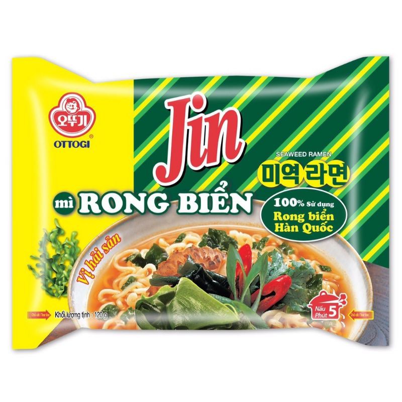 5 gói mì Jin RONG BIỂN Ottogi 120gr (combo 5 gói)