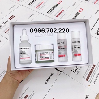 [Set 4 món] Bộ sản phẩm Trắng Da Medi peel Bio Intenes Glutahione 600 White Ampoule