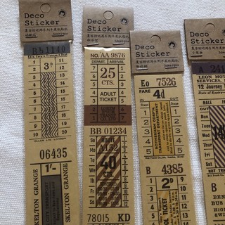 P071 - Ticket sticker - Set 3 miếng sticker dạng vé