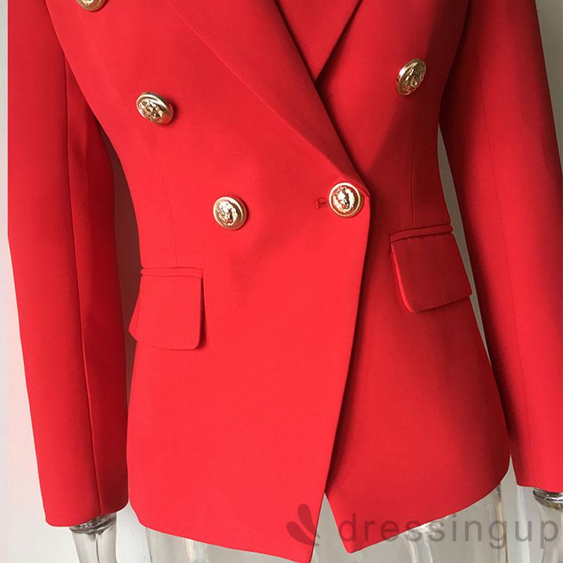 Áo Khoác Blazer Dài Tay Màu Trơn Thiết Kế Thanh Lịch Cho Nữ