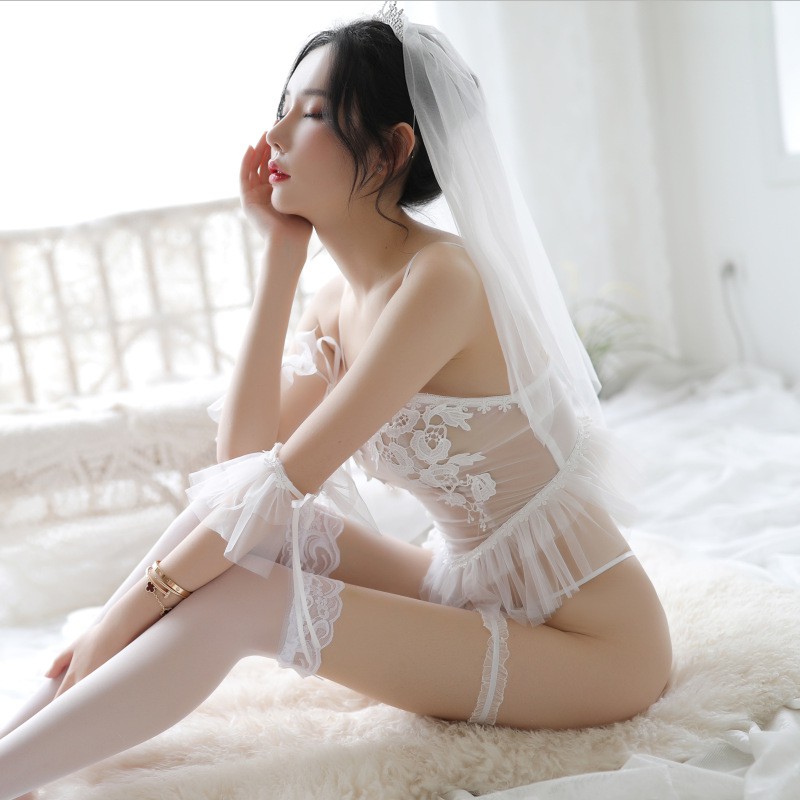 Cosplay Cô Dâu Sexy - Đồ Lót Nữ Sexy - Cosplay Cô Dâu Trắng Vải Voan Hờ Hững Sang Chảnh Siêu Sexy Y4 | BigBuy360 - bigbuy360.vn