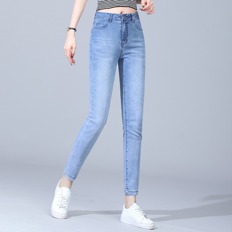 Quần Bò Nữ Cạp Cao Dáng Skinny Quần Jeans Nữ Co Giãn CHuẩn Form 40-65Kg