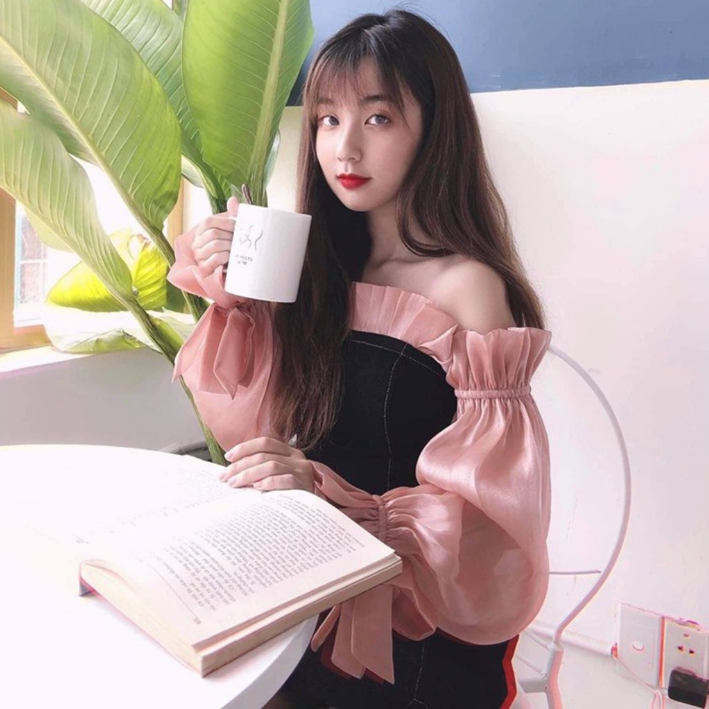 Đầm trễ vai dự tiệc tay phối lưới bóng kính siêu hot | BigBuy360 - bigbuy360.vn