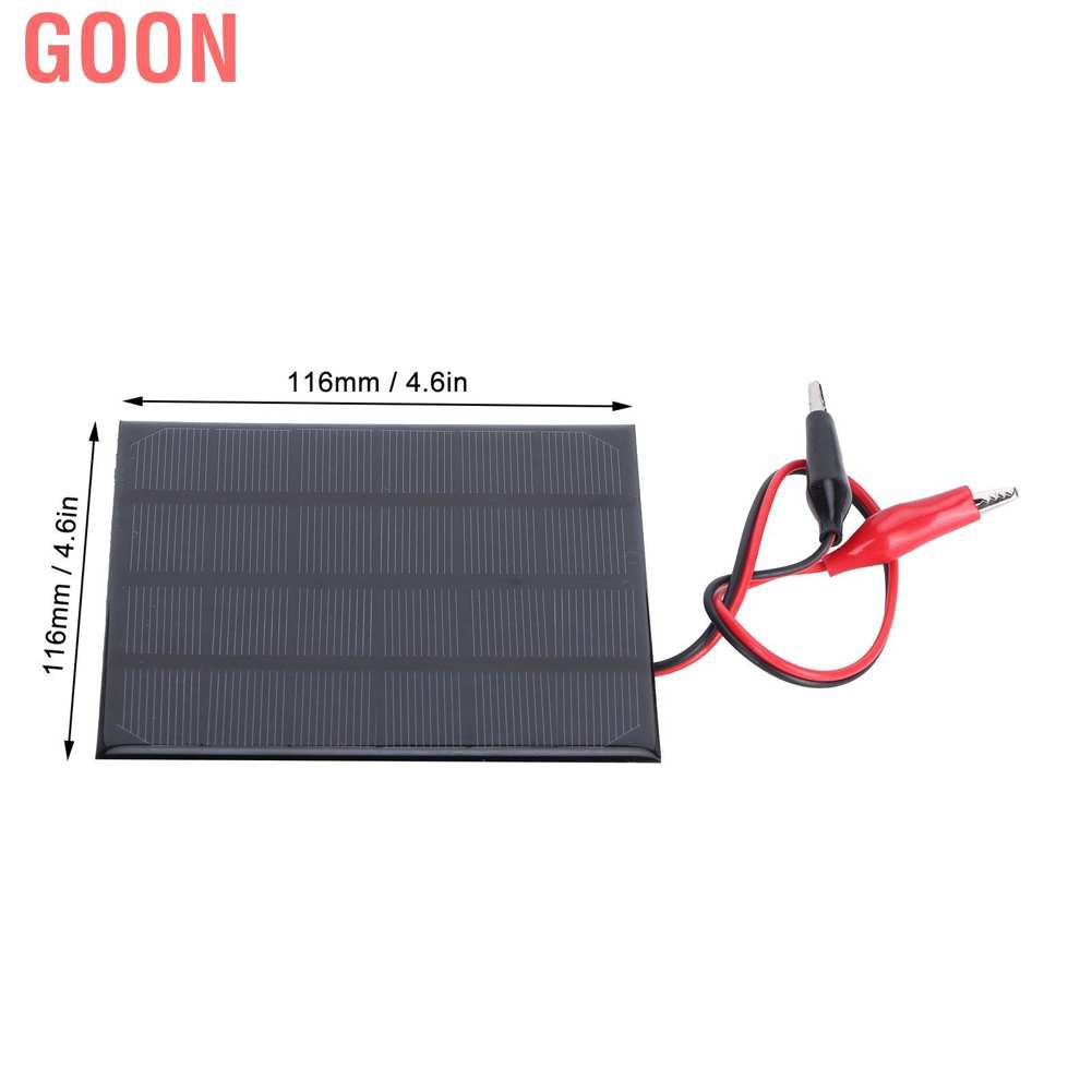 Tấm Pin Năng Lượng Mặt Trời Goon 2w 6v Tự Lắp Ráp Dành Cho Đèn Pin Đồ Chơi