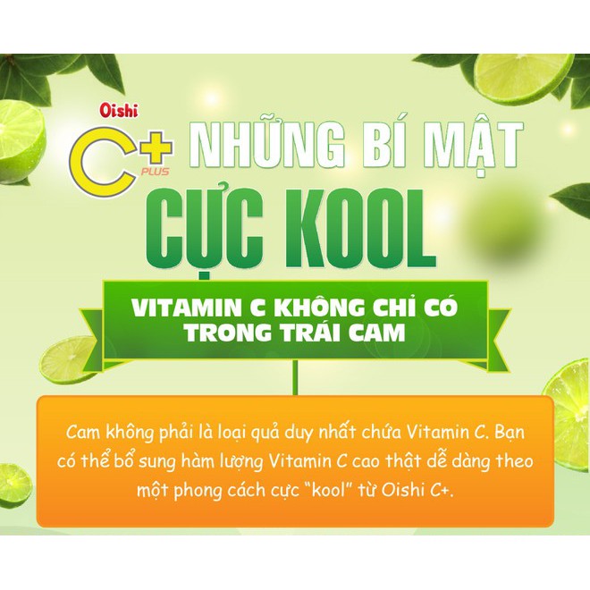 Nước Uống Có Ga Soda Chanh C Plus Oishi ( 24 Chai X 350Ml)