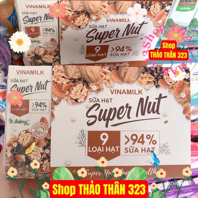 Sữa Super Nut Vinamilk 9 Loại Hạt Cao Cấp 180ml (1 lốc x 4 hộp)