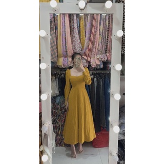 Đầm Maxi cúp ngực tay phồng( hình thật)