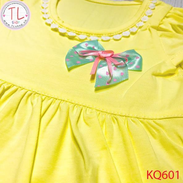 Thời trang trẻ em - Đầm babydoll đính nơ xinh xắn - Quần áo bé trai - Bộ bé trai - Quần áo bé gái - Bộ bé gái