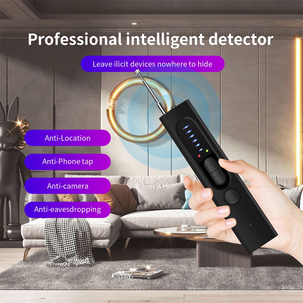 Hidden Camera Detector - Anti Spy / Bug / Listening Device / Gps Tracker / Detectors - Bug Sweeper - Rf Wireless Signal Scanner For Home Office Travel