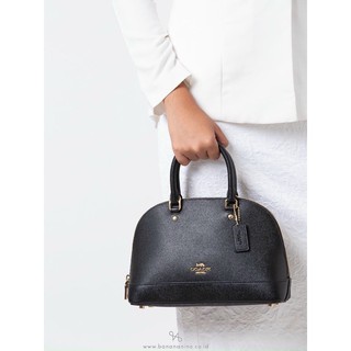 Túi Coach hến da thật đen trơn