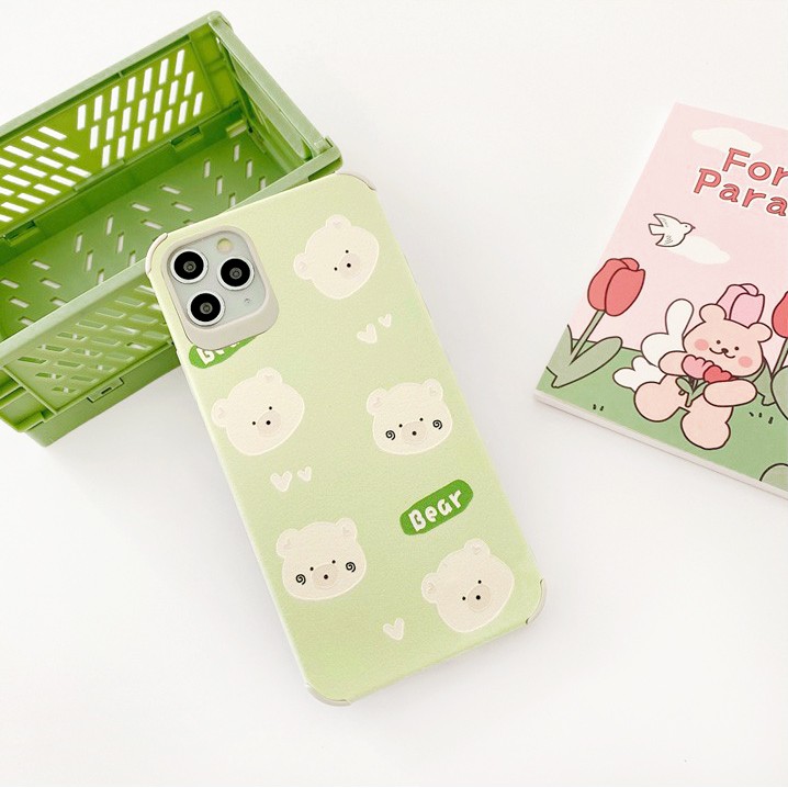 Ốp lưng iphone Green Bear da viền chống va đập 5/5s/6/6plus/6s/6splus/7/7plus/8/8plus/x/xr/xs/11/12/pro/max/plus/promax | BigBuy360 - bigbuy360.vn