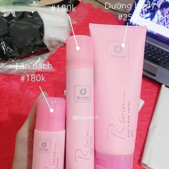 Combo set 3 món lăn ,xit, dưỡng body rseries thái lan