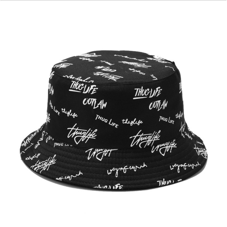 Mũ bucket nam nữ THUGLIFE nón bucket tai bèo 2 mặt phong cách cá tính SAIGON HAT