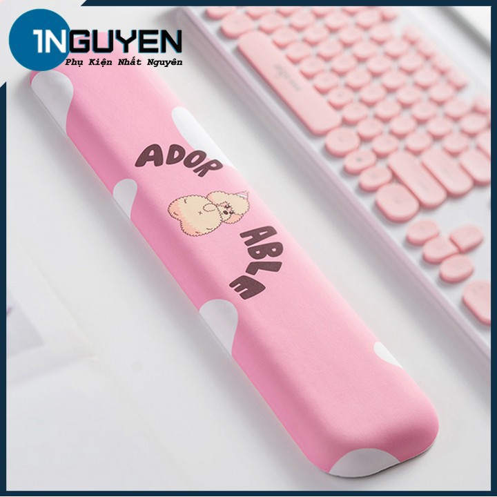 Thanh Kê Tay Gõ Bàn Phím Đệm Silicon Hình Mông Cún Corgi