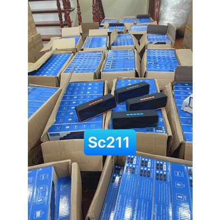 Loa Bluetooth mini SC211 siêu trầm, tích hợp loa kép cho âm thanh sống động hỗ trợ thẻ nhớ TF và đài FM