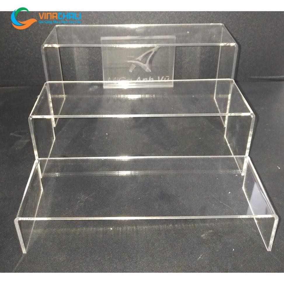 Bộ 3 kệ chữ U trưng bày mica trong