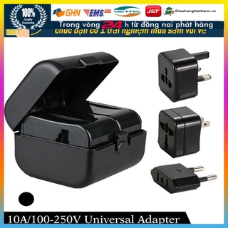3 in 1 Phích cắm điện chuyển đỏi đa năng đa chiều chân dẹt+ đầu nối ổ cắm 3 cực+2 chấu+Phích cắm mông
